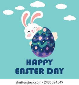 Happy Easter Day Celebration Vector