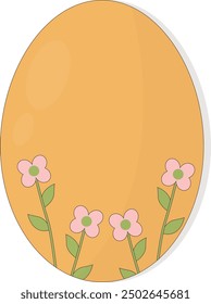 Happy Easter Day Clipart. Flat Vector Illustration Isolated on White Background