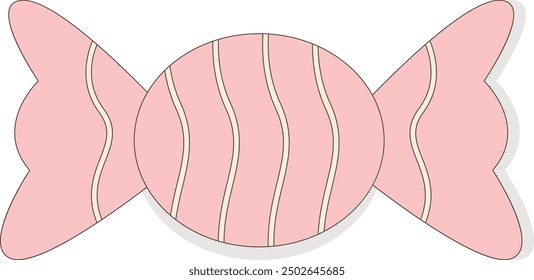 Happy Easter Day Clipart. Flat Vector Illustration Isolated on White Background