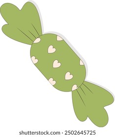 Happy Easter Day Clipart. Flat Vector Illustration Isolated on White Background