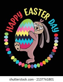Happy Easter Day Colorful T-Shirt Design