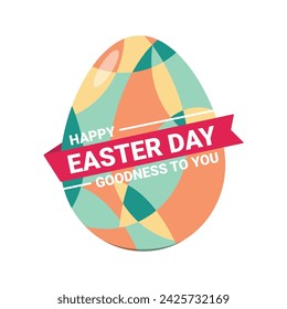 Happy Easter Day In Colorfull Easter Egg