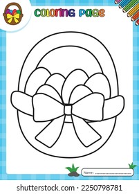 Frohe Ostern. Farbseite für Kinder. Aktivitätsbuch.