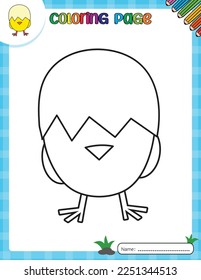 Happy Easter day. Coloring page for kids. Activity Book.