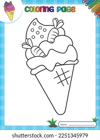 Happy Easter day. Coloring page for kids. Activity Book.