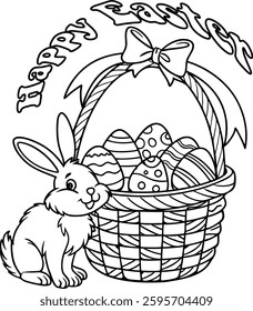 Happy Easter Day Coloring Pages for Kids