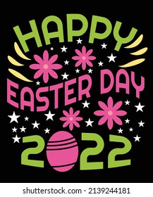 Happy Easter Day CREATIVE TYPOGRAPHY VECTOR T-SHIRT DESIGN 