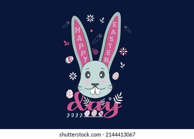 Happy Easter Day Cute Bunny T-Shirt design