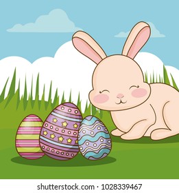 Happy easter day design