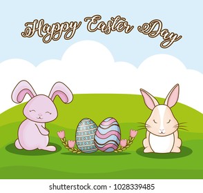 Happy easter day design
