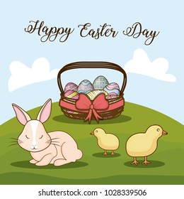 Happy easter day design