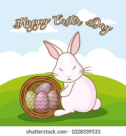 Happy easter day design