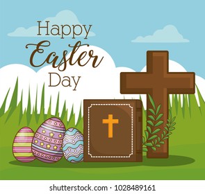 Happy easter day design