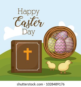 Happy easter day design