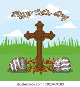 Happy easter day design