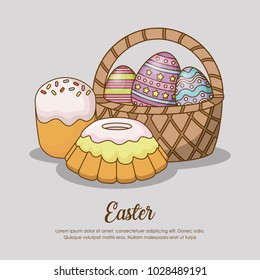 Happy easter day design
