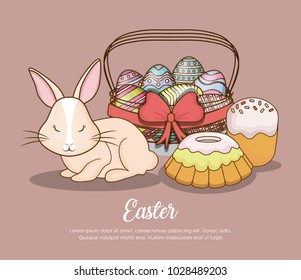 Happy easter day design