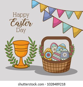 Happy easter day design