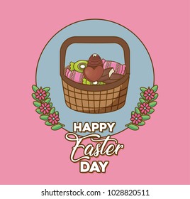 Happy easter day design