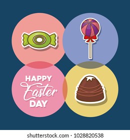 Happy easter day design