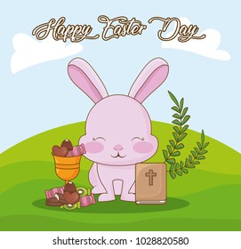 Happy easter day design