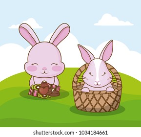 Happy easter day design 