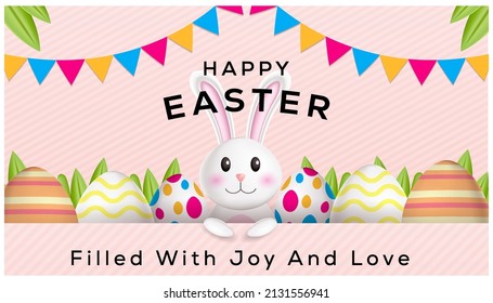 happy easter day design illustration. easter day vector design