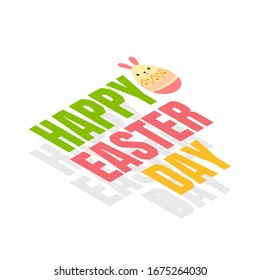 Happy Easter Day. Easter day egg. Easter day bunny egg. Vector illustration.