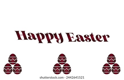 Happy Easter Day with egg stylish text design