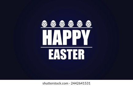 Happy Easter Day with egg stylish text design