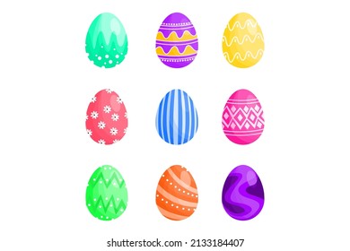 Happy Easter Day. Easter eggs on white background design for banner greeting card promotion poster flyer decoration art. Vector illustration design 