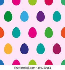 Happy Easter day. Easter eggs. Vector illustration. Seamless pattern.