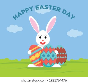 Happy Easter Day flat design