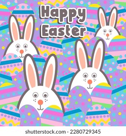 Happy Easter Day Flat Illustration Vector