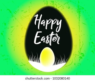 happy easter day greeting card on colorful background, template design, colorful egg, beautiful color
