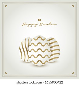 happy easter day greeting card vector illustration