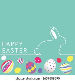 Happy easter day greeting card vector image