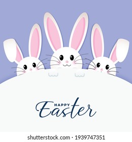 happy easter day greeting card template