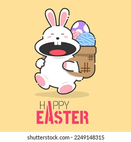 Happy Easter Day greeting card. Suitable for Easter event or product