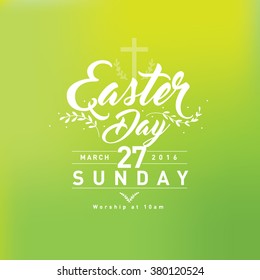 Happy Easter day greetings/ Church poster with abstract background design and text / Easter celebration/ Easter party elements/ Easter Sunday/ Background design/ Abstract background pattern