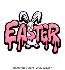 happy easter day with hand drawn design