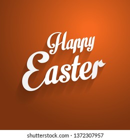 Happy Easter Day hand lettering text vector illustration.