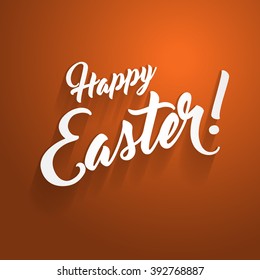 Happy Easter Day hand lettering text.