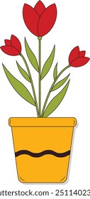 Happy Easter Day Icon with Flat Design Concept. Vector Illustration