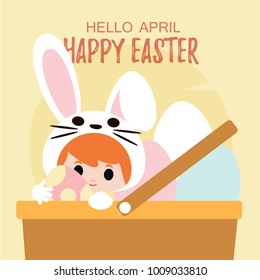Happy Easter Day Illustration