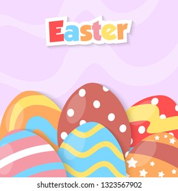 Happy easter day illustration and  background
