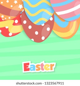 Happy easter day illustration and  background