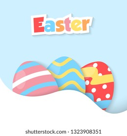 Happy easter day illustration and  background