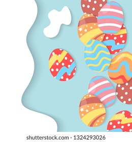 Happy easter day illustration and  background