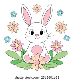 Happy Easter Day Illustrations | Modern Vector Art on Clean Background